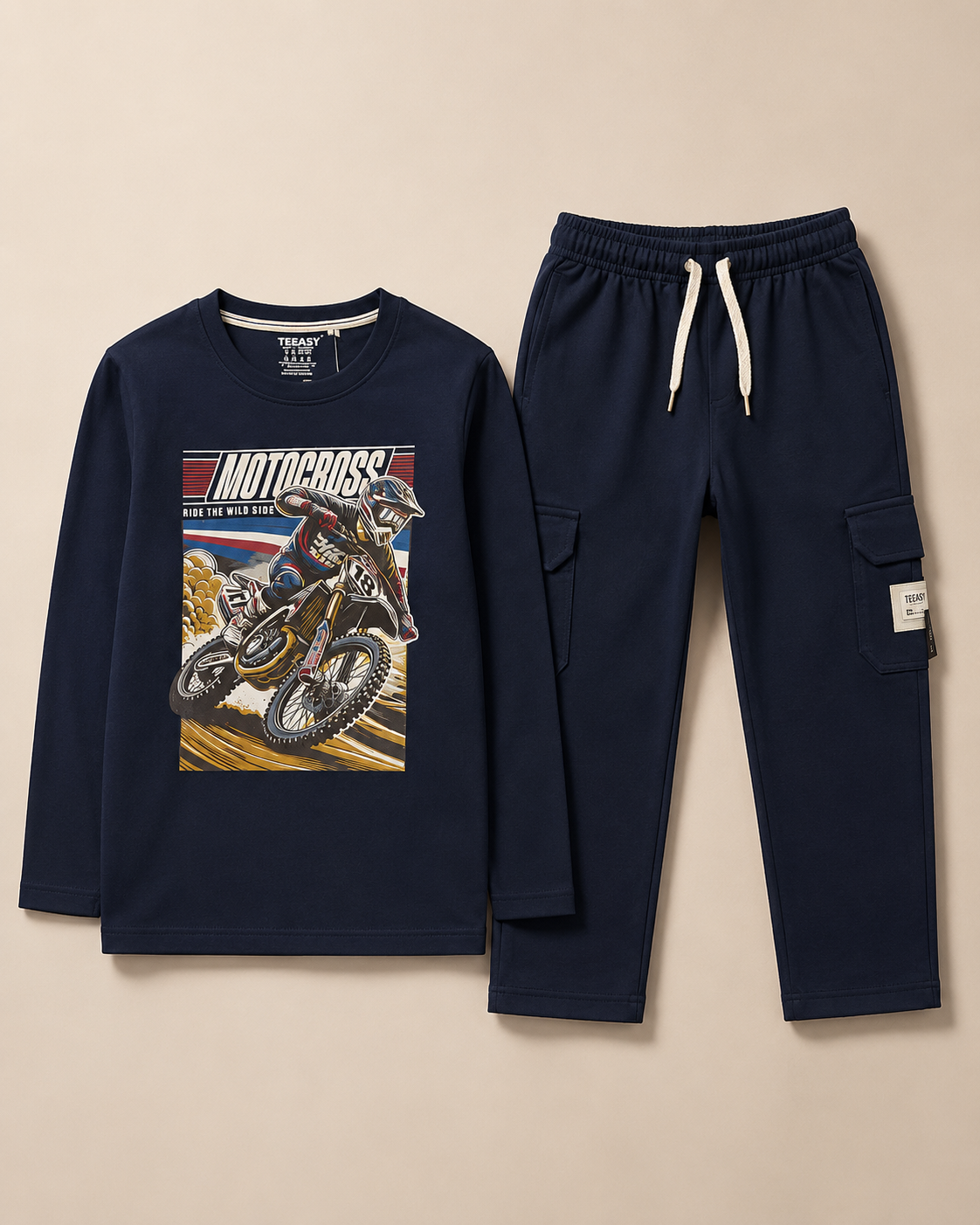 TEEASY Motocross Navy Coord Set